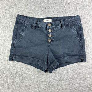 BKE Shorts Womens 29 Faded Black Cotton Button Fly Casual Preppy Chino Weekend